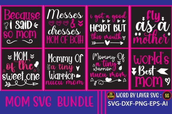 Review: Mom SVG BUNDLE,20 Designs for Embroidery